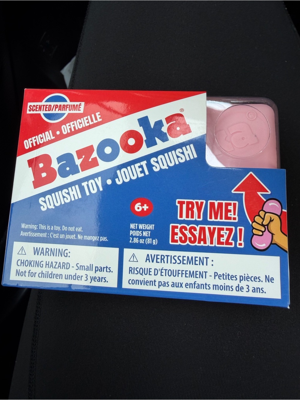 Bazooka Bubble Gum Scented Squishy Toy – Pink 💗🍬